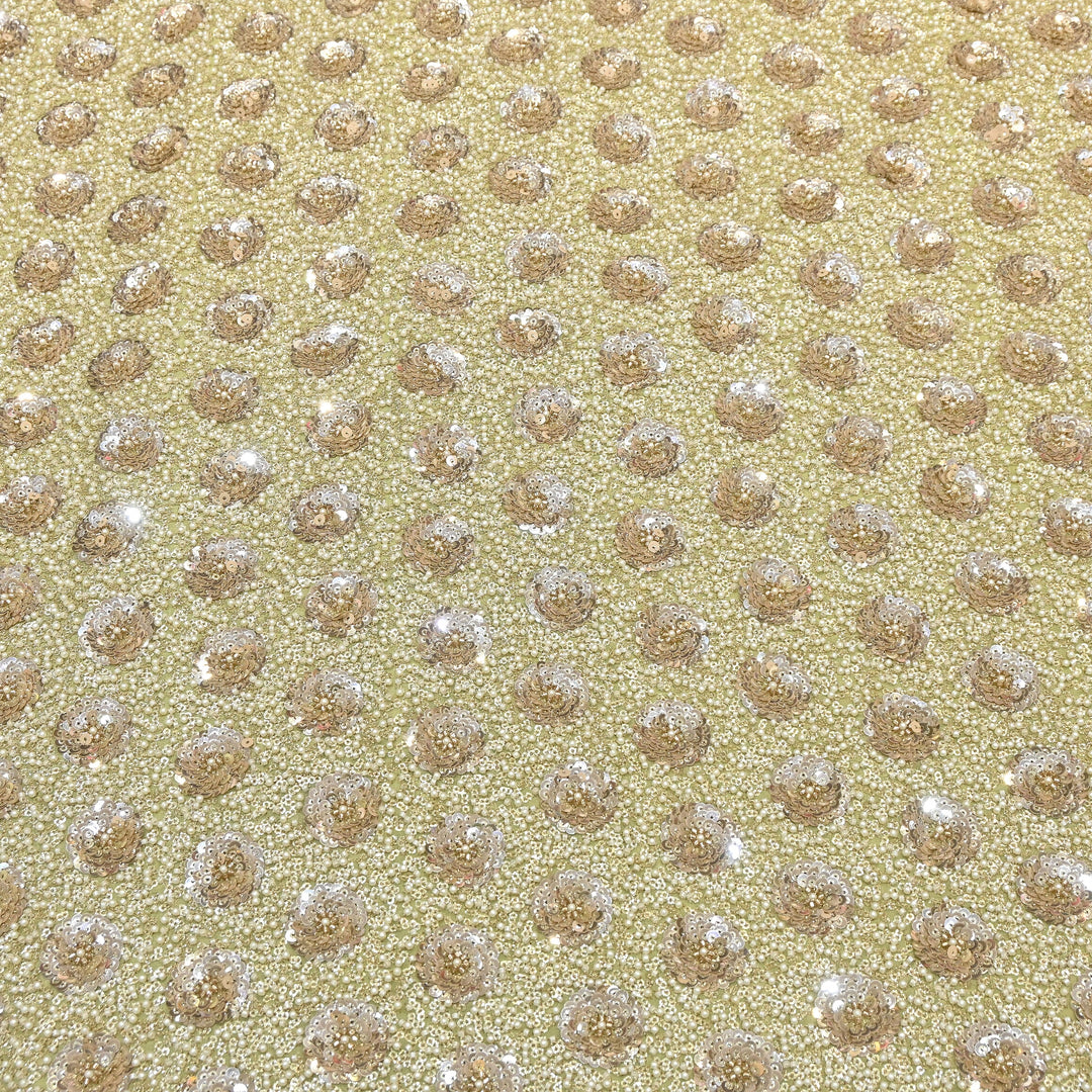 Viscose Georgette Moti & Sequins Embroidery 54"| Designer Fabrics | VI2846C-01