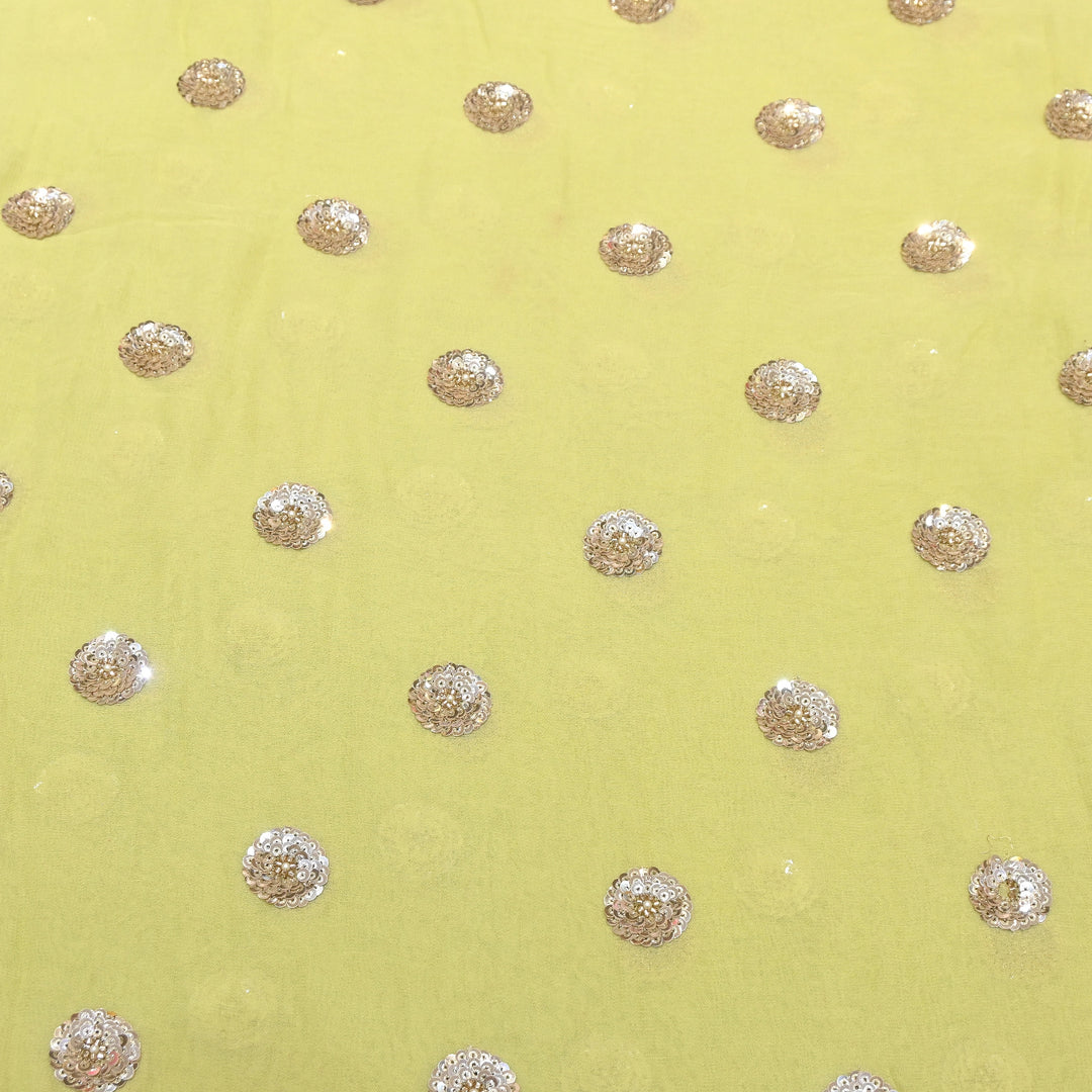 Viscose Georgette Moti & Sequins Embroidery | Designer Fabrics | VI2847C-01