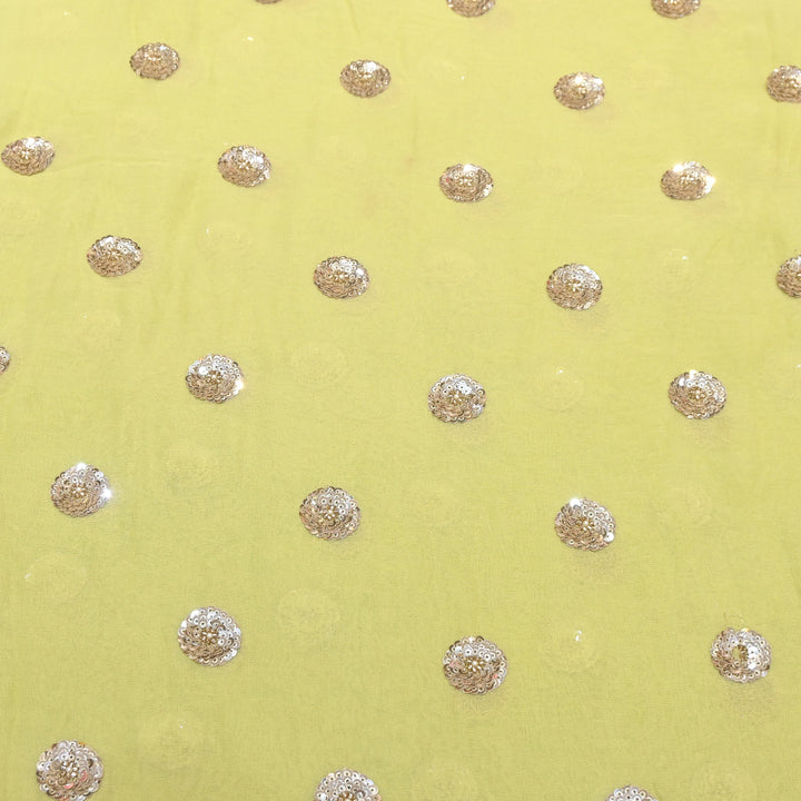 Viscose Georgette Moti & Sequins Embroidery | Designer Fabrics | VI2847C-01