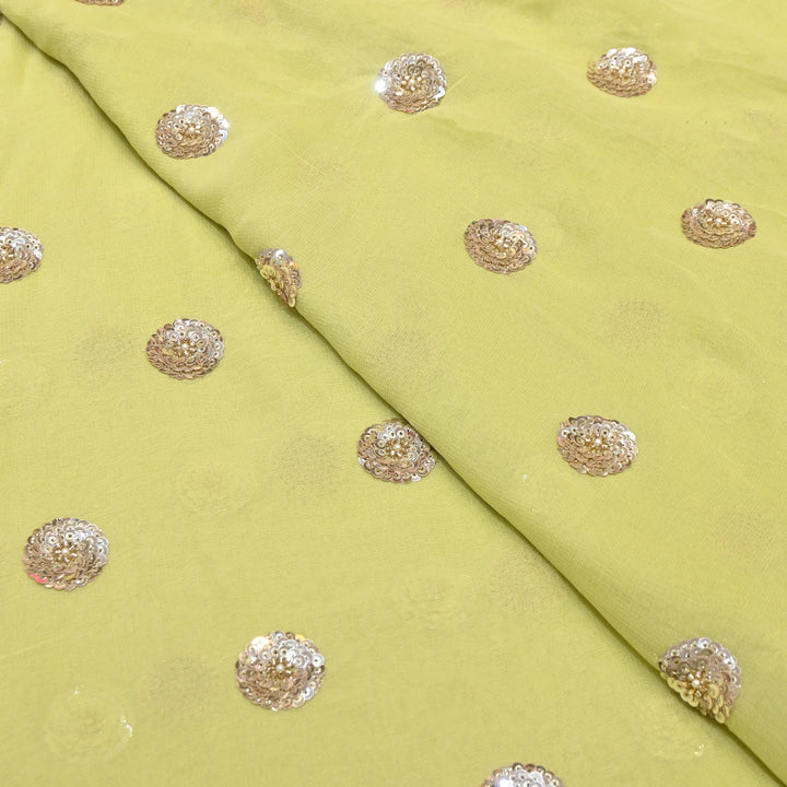 Viscose Georgette Moti & Sequins Embroidery | Designer Fabrics | VI2847C-01