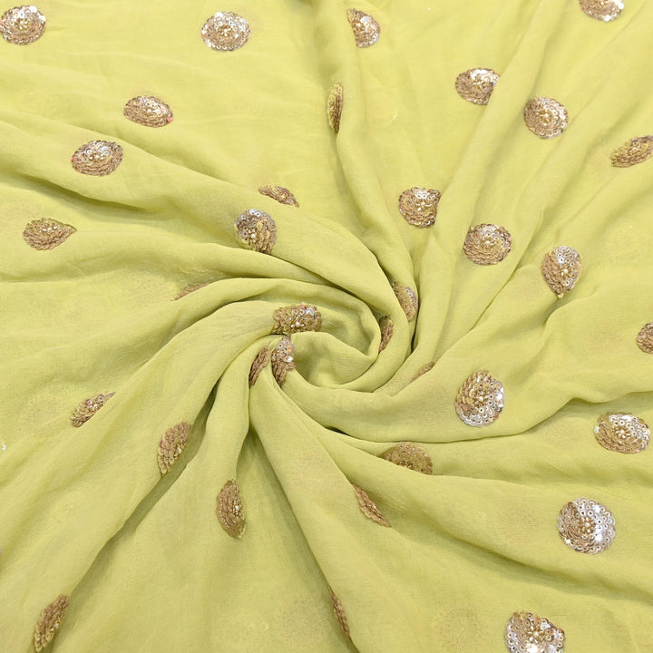 Viscose Georgette Moti & Sequins Embroidery | Designer Fabrics | VI2847C-01
