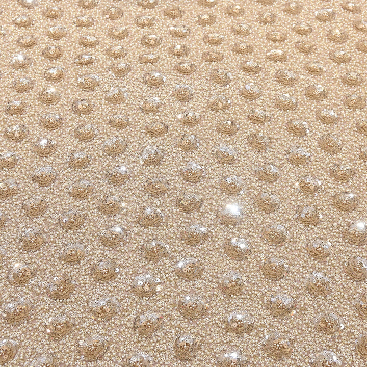 Viscose Georgette Moti & Sequins Embroidery 54"| Designer Fabrics | VI2846C-05