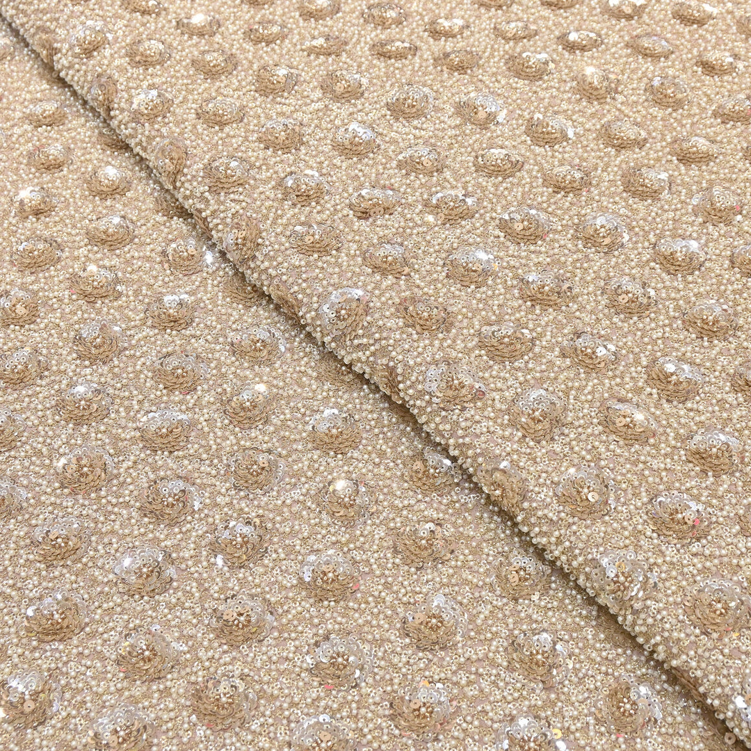Viscose Georgette Moti & Sequins Embroidery 54"| Designer Fabrics | VI2846C-05