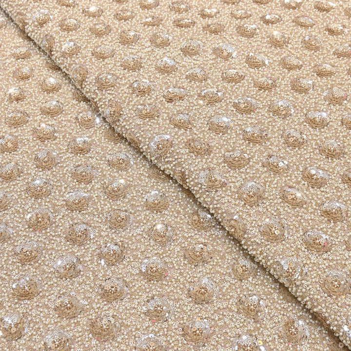 Viscose Georgette Moti & Sequins Embroidery 54"| Designer Fabrics | VI2846C-05