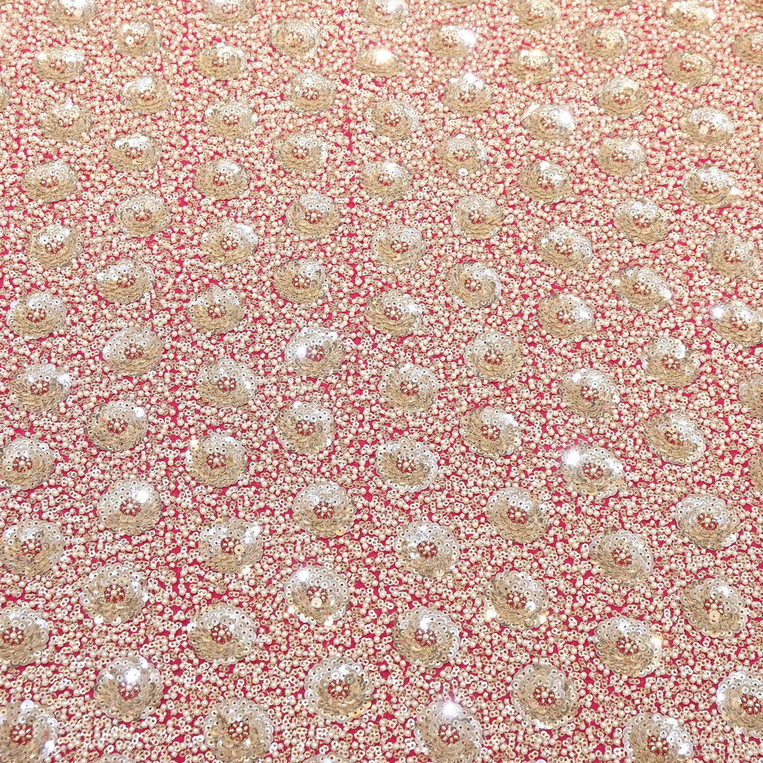 Viscose Georgette Moti & Sequins Embroidery 54"| Designer Fabrics | VI2846C-06
