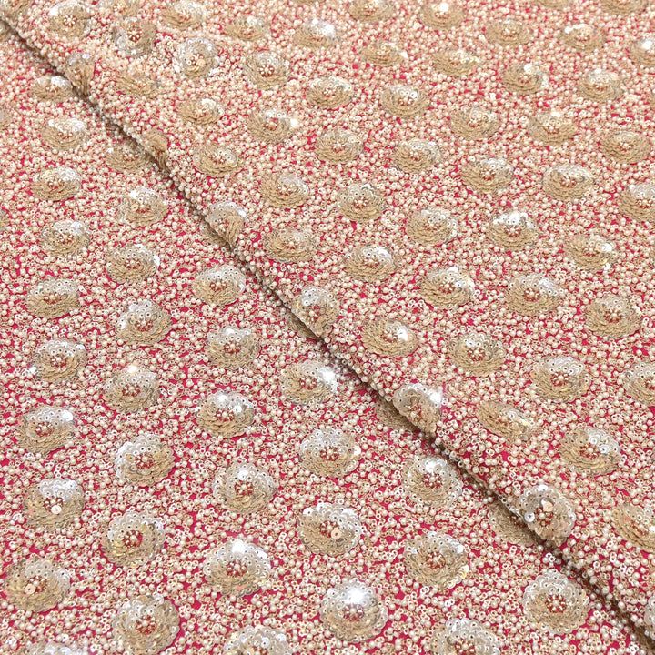 Viscose Georgette Moti & Sequins Embroidery 54"| Designer Fabrics | VI2846C-06