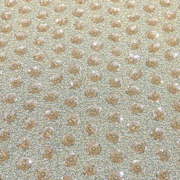 Viscose Georgette Moti & Sequins Embroidery 54"| Designer Fabrics | VI2846C-04