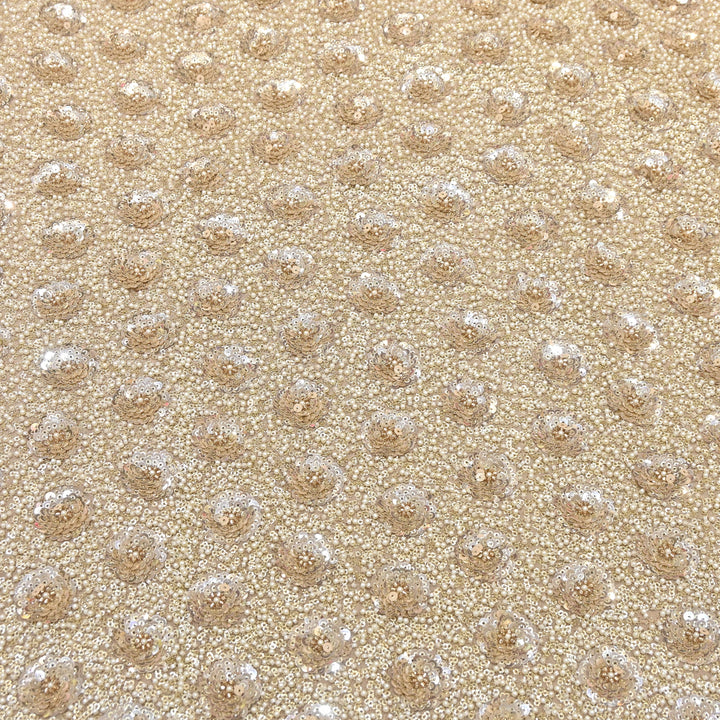 Viscose Georgette Moti & Sequins Embroidery 54"| Designer Fabrics | VI2846C-02