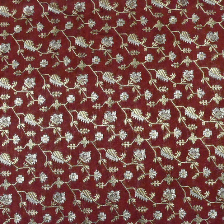 Silk Alfi Zari Brocade Fabric