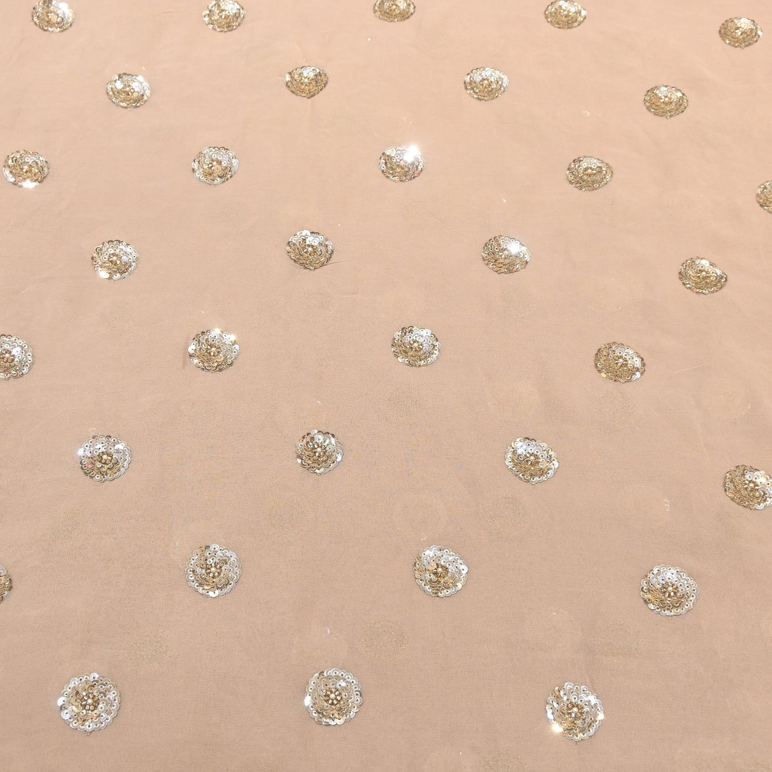 Viscose Georgette Moti & Sequins Embroidery | Designer Fabrics | VI2847C-02