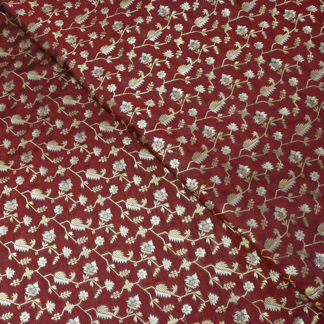 Silk Alfi Zari Brocade Fabric