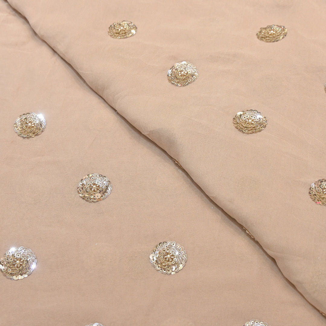 Viscose Georgette Moti & Sequins Embroidery | Designer Fabrics | VI2847C-02