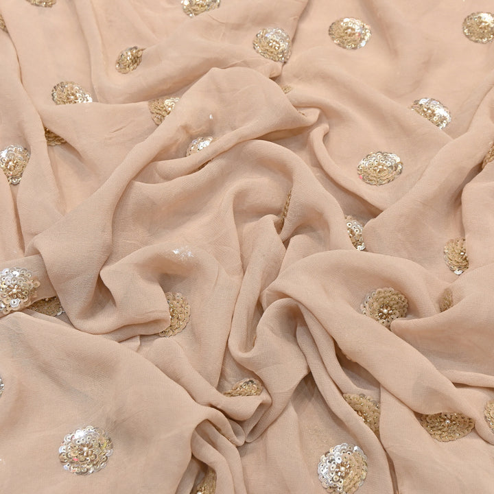 Viscose Georgette Moti & Sequins Embroidery | Designer Fabrics | VI2847C-02