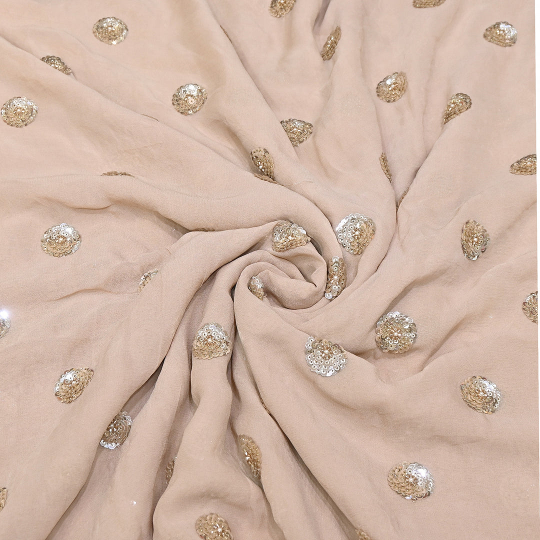 Viscose Georgette Moti & Sequins Embroidery | Designer Fabrics | VI2847C-02