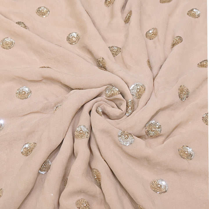 Viscose Georgette Moti & Sequins Embroidery | Designer Fabrics | VI2847C-02