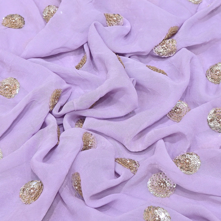 Viscose Georgette Moti & Sequins Embroidery | Designer Fabrics | VI2847C-03