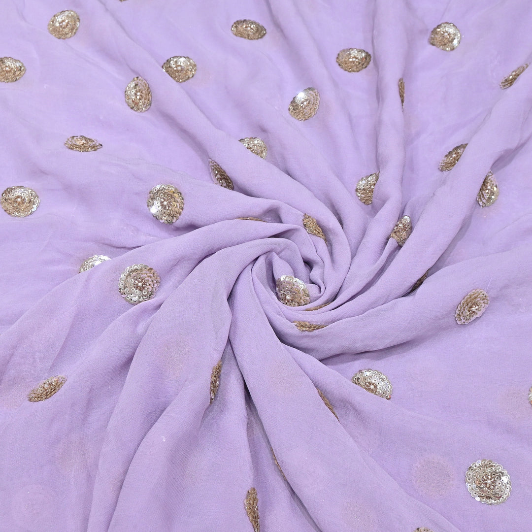 Viscose Georgette Moti & Sequins Embroidery | Designer Fabrics | VI2847C-03