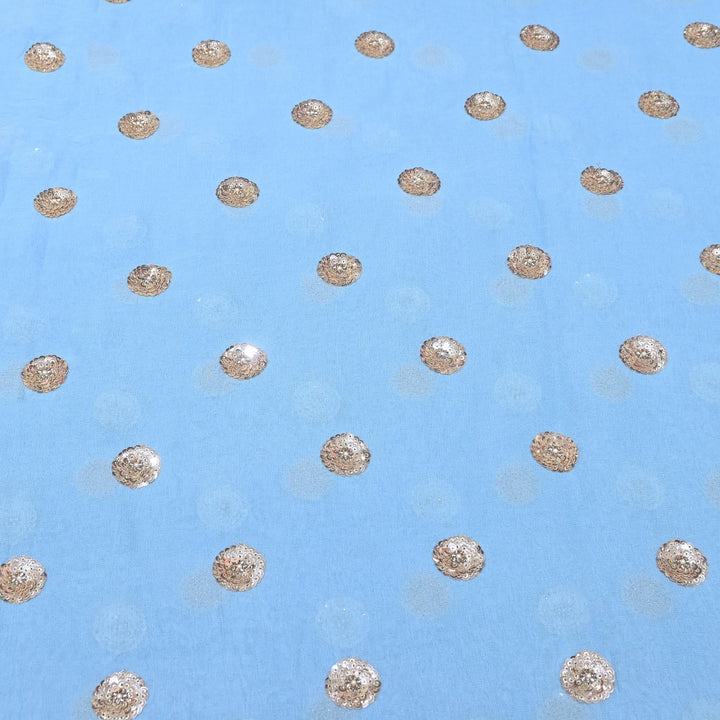 Viscose Georgette Moti & Sequins Embroidery | Designer Fabrics | VI2847C-04