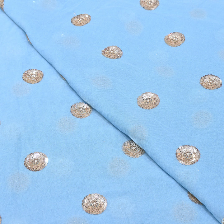 Viscose Georgette Moti & Sequins Embroidery | Designer Fabrics | VI2847C-04