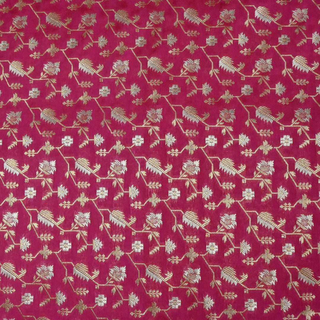 Silk Alfi Zari Brocade Fabric