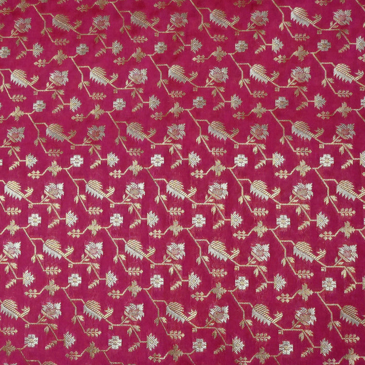 Silk Alfi Zari Brocade Fabric