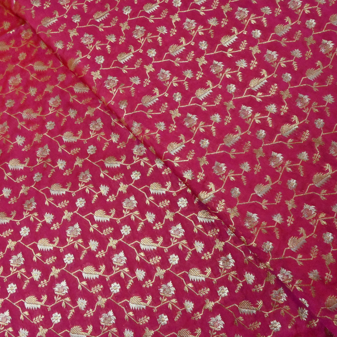 Silk Alfi Zari Brocade Fabric
