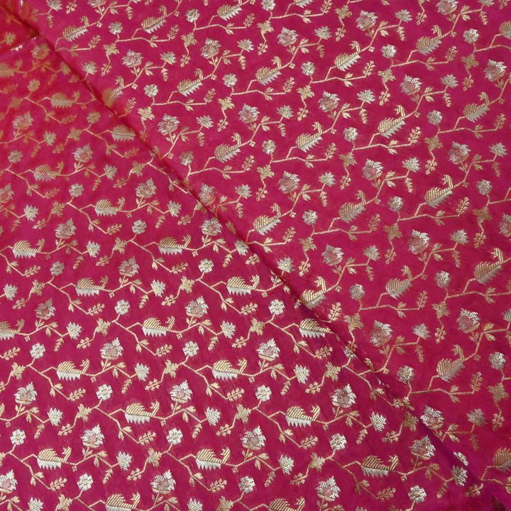 Silk Alfi Zari Brocade Fabric