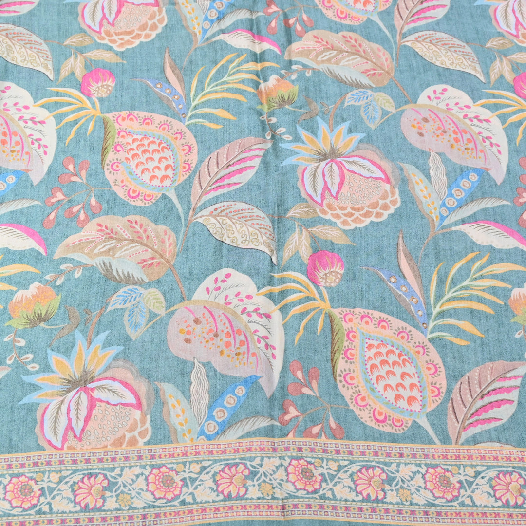 Elegant Modal Satin Digital Print Fabric 5 | Soft Luxury Designer Fabric - 001416-25