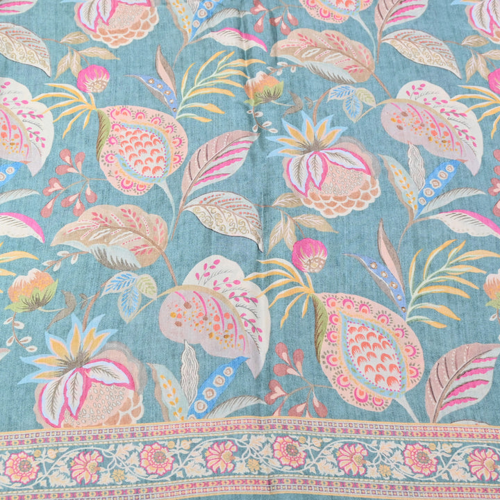 Elegant Modal Satin Digital Print Fabric 5 | Soft Luxury Designer Fabric - 001416-25