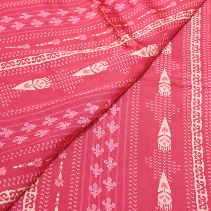 Elegant Modal Satin Digital Print Fabric 5 | Soft Luxury Designer Fabric - 001416-26