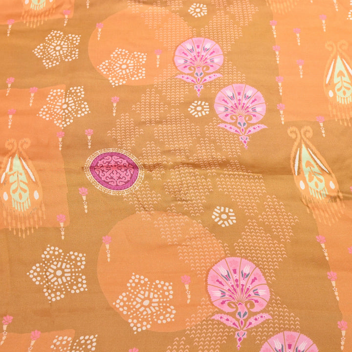 Elegant Modal Satin Digital Print Fabric 5 | Soft Luxury Designer Fabric - 001416-24