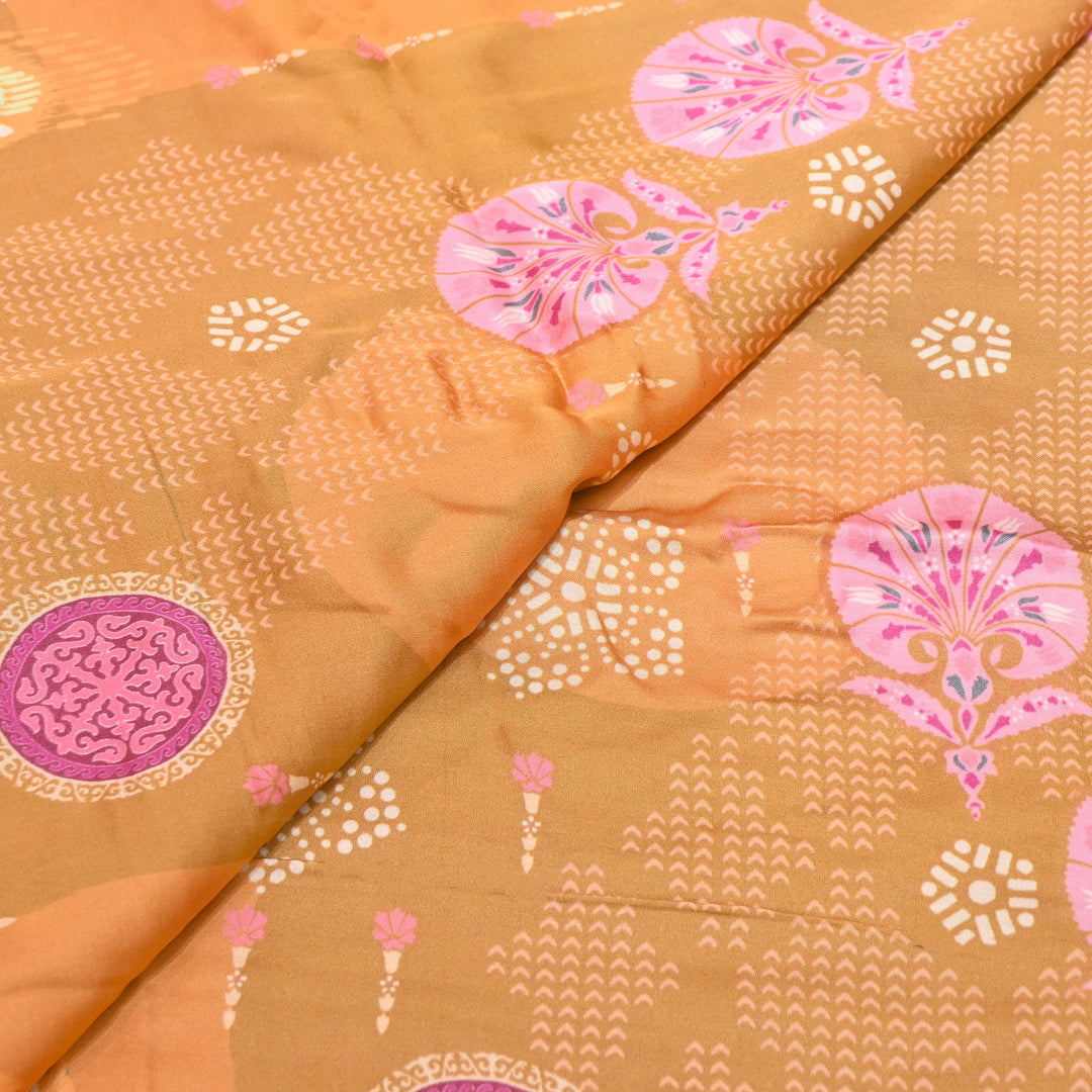 Elegant Modal Satin Digital Print Fabric 5 | Soft Luxury Designer Fabric - 001416-24