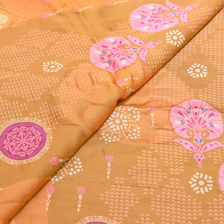 Elegant Modal Satin Digital Print Fabric 5 | Soft Luxury Designer Fabric - 001416-24