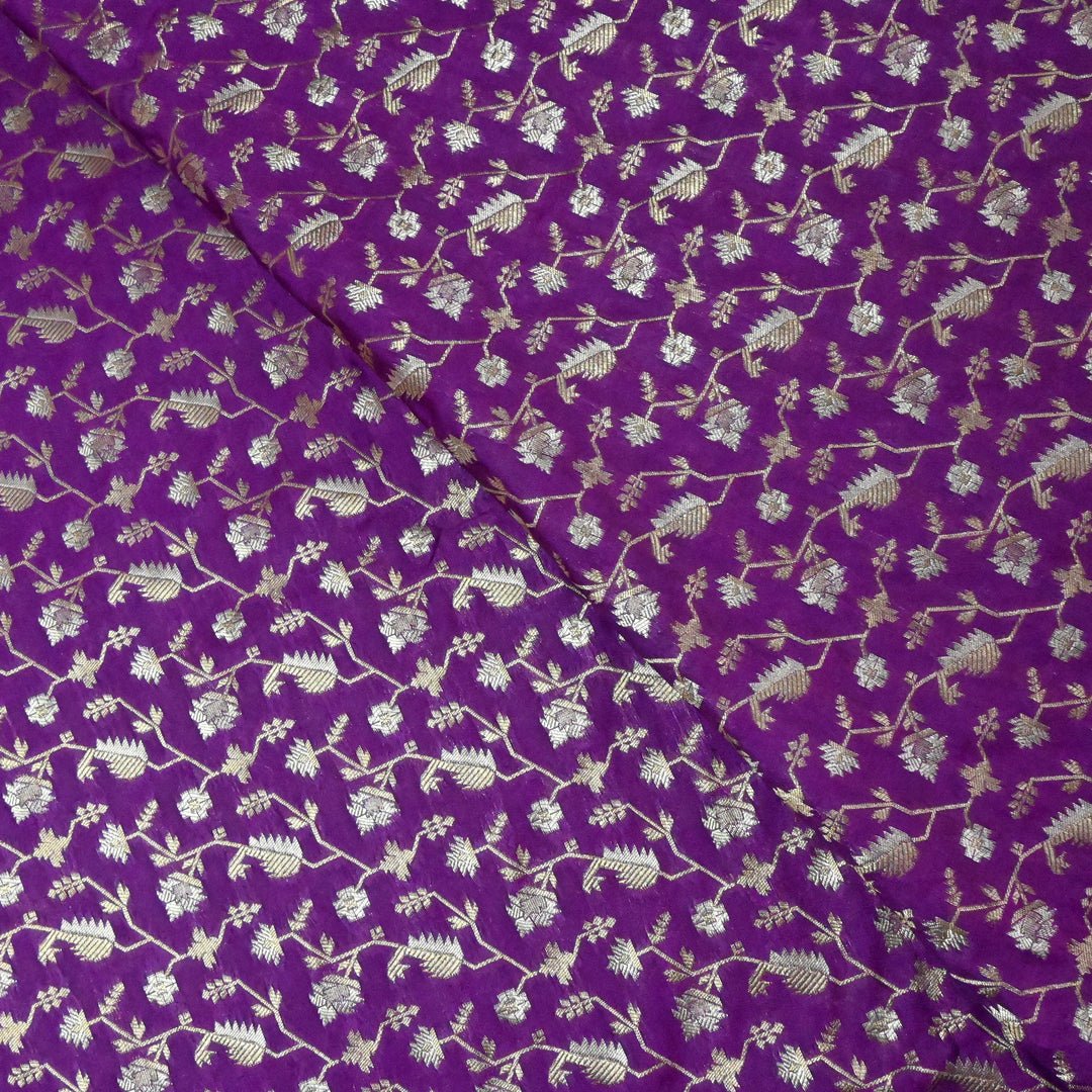 Silk Alfi Zari Brocade Fabric