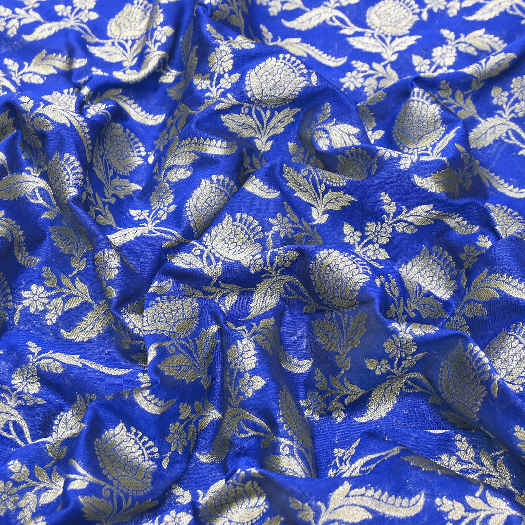 Premium Chanderi Paudi Brocade Jaal Fabric | Designer Fabric | 180000-16