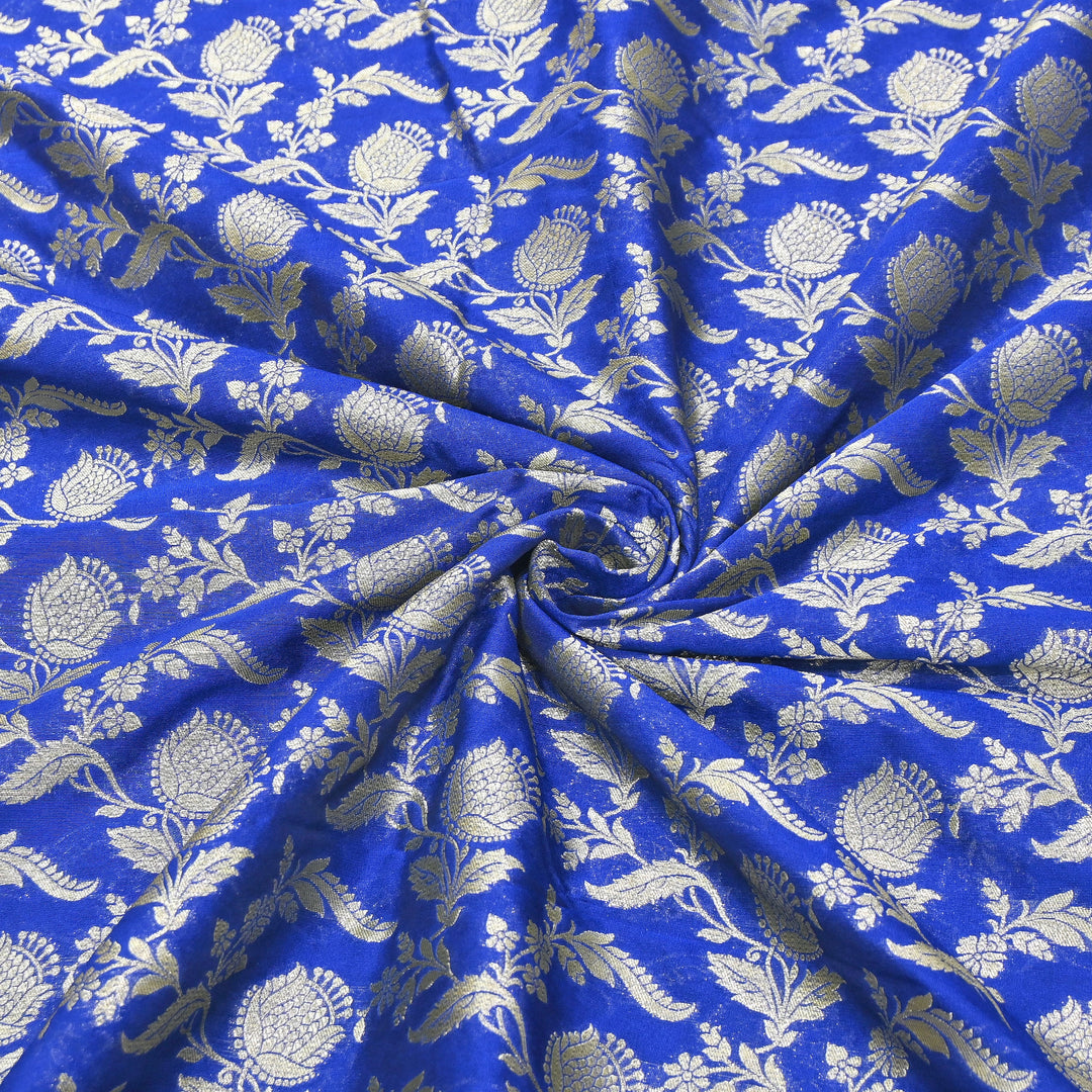 Premium Chanderi Paudi Brocade Jaal Fabric | Designer Fabric | 180000-16