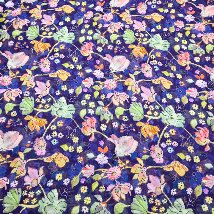 Multi Color Viscose Georgette Digital Print Fabric-000586-3