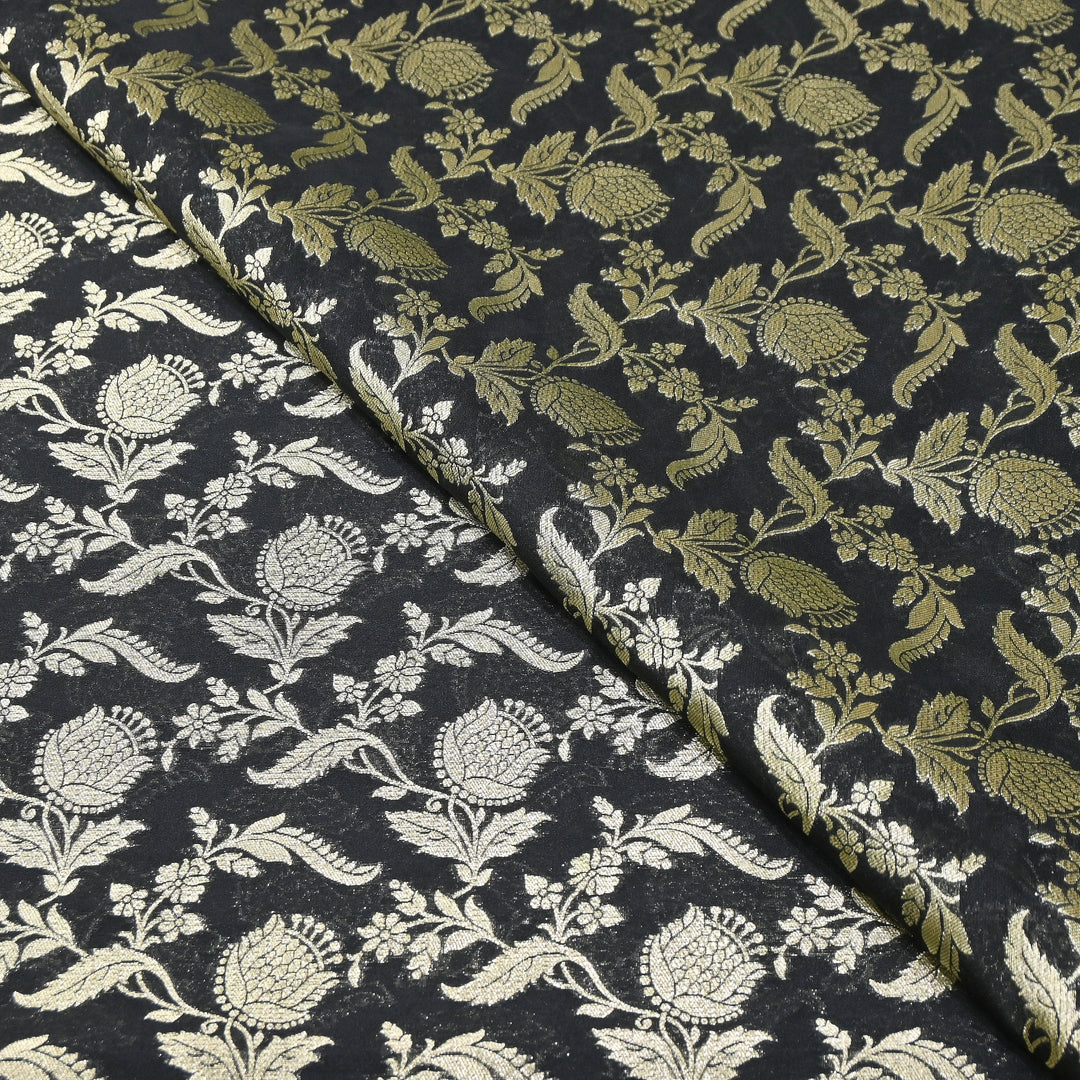 Premium Chanderi Paudi Brocade Jaal Fabric | Designer Fabric | 180000-18