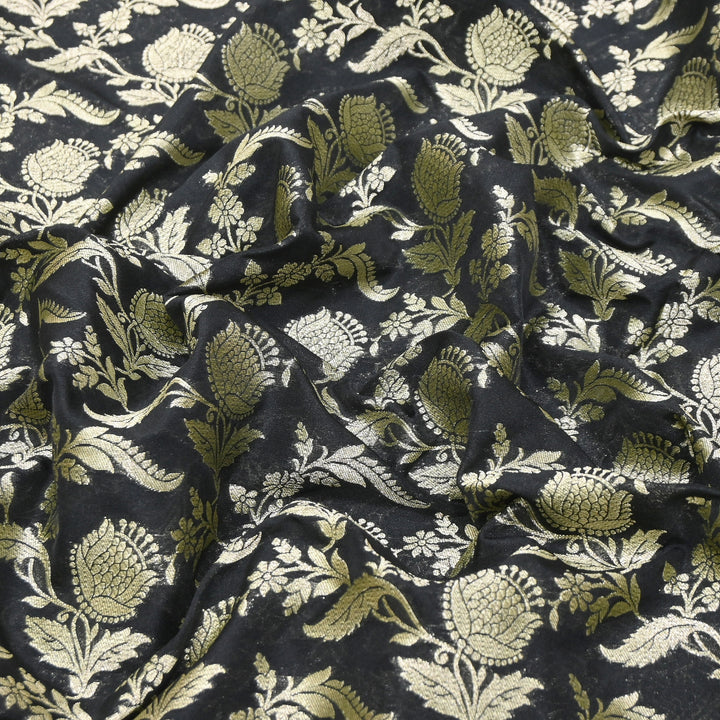 Premium Chanderi Paudi Brocade Jaal Fabric | Designer Fabric | 180000-18
