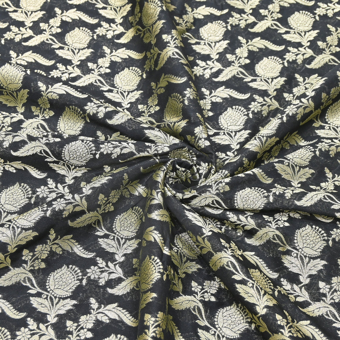 Premium Chanderi Paudi Brocade Jaal Fabric | Designer Fabric | 180000-18