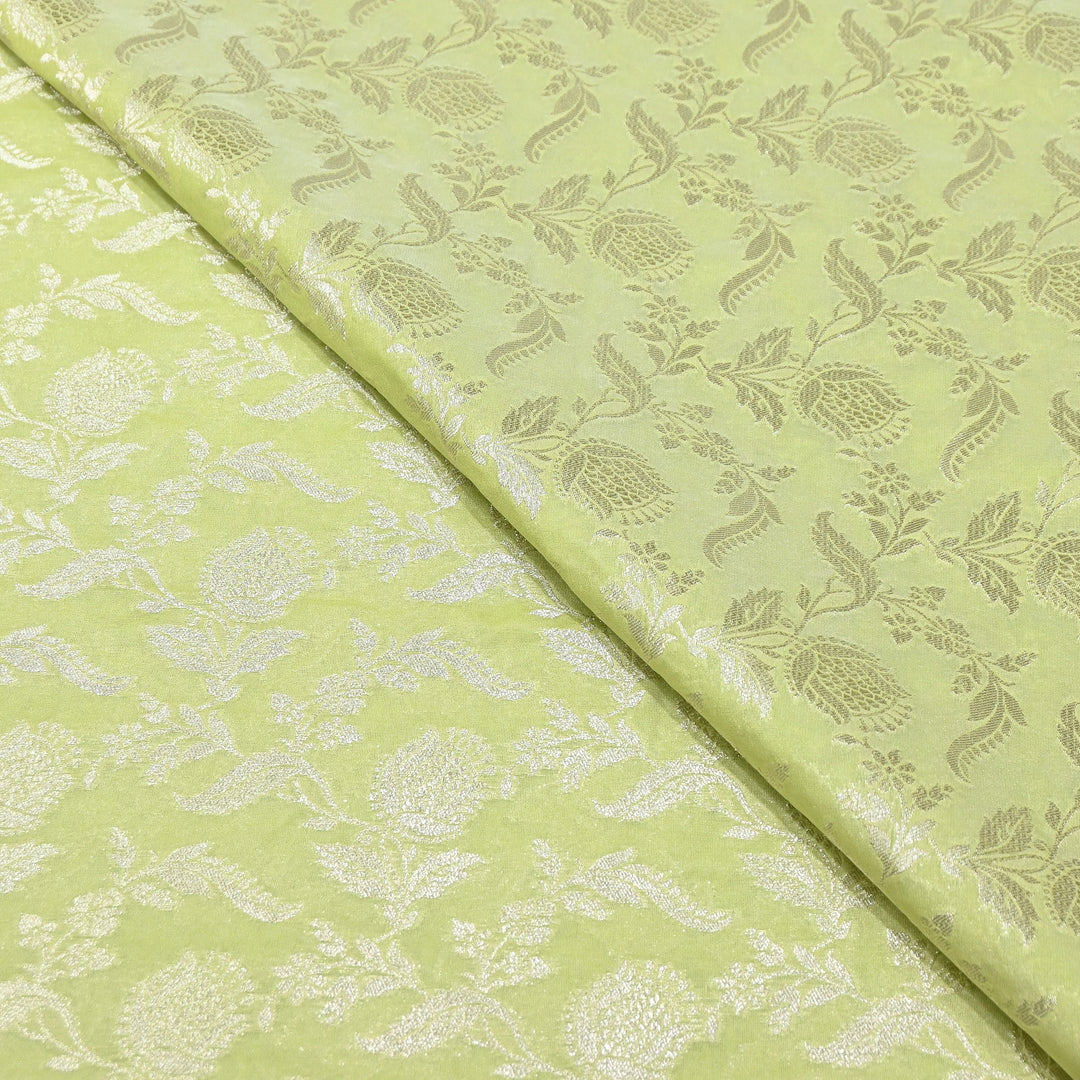 Premium Chanderi Paudi Brocade Jaal Fabric | Designer Fabric | 180000-19