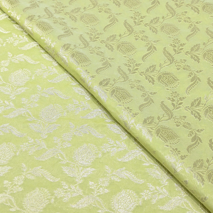Premium Chanderi Paudi Brocade Jaal Fabric | Designer Fabric | 180000-19