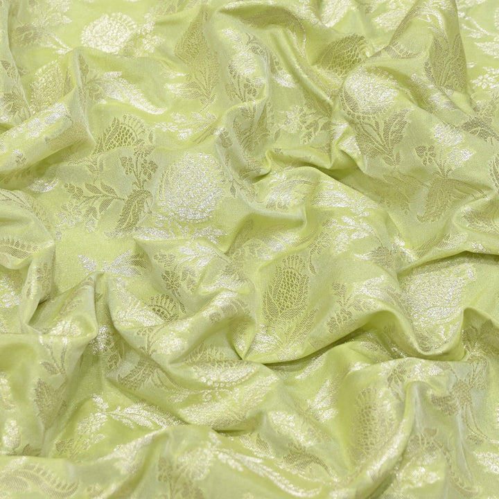Premium Chanderi Paudi Brocade Jaal Fabric | Designer Fabric | 180000-19