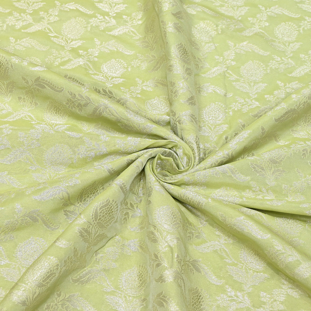 Premium Chanderi Paudi Brocade Jaal Fabric | Designer Fabric | 180000-19