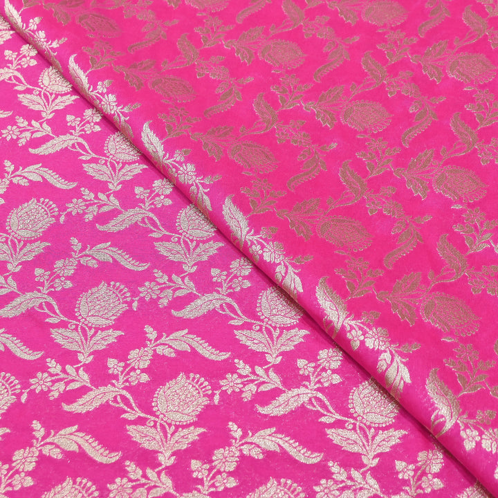 Premium Chanderi Paudi Brocade Jaal Fabric | Designer Fabric | 180000-21