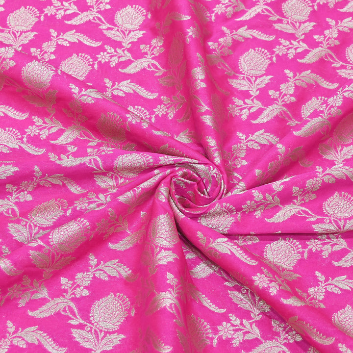 Premium Chanderi Paudi Brocade Jaal Fabric | Designer Fabric | 180000-21