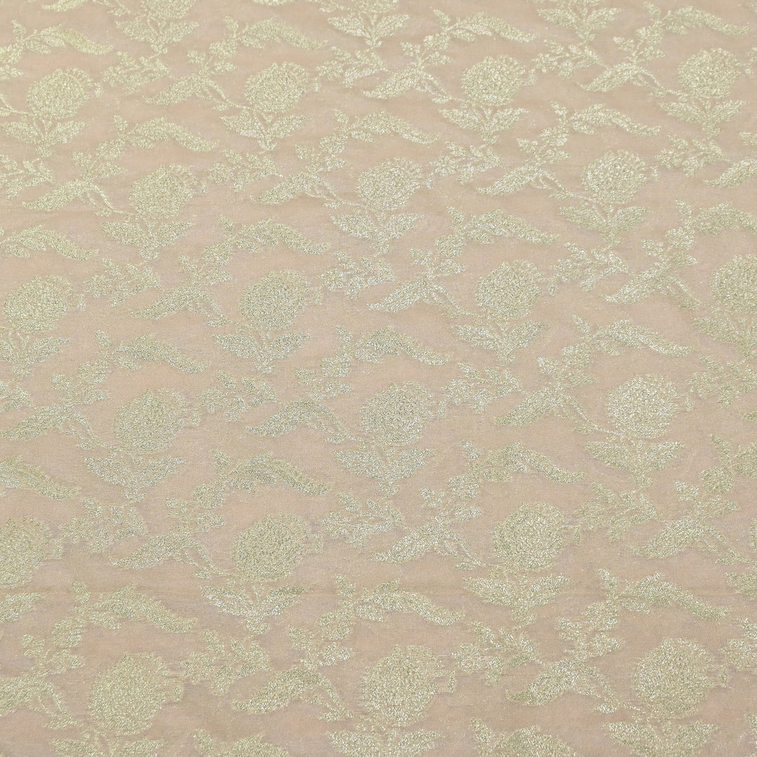 Premium Chanderi Paudi Brocade Jaal Fabric | Designer Fabric | 180000-15