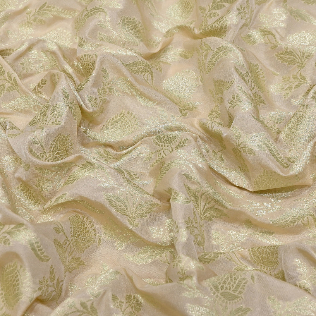 Premium Chanderi Paudi Brocade Jaal Fabric | Designer Fabric | 180000-15