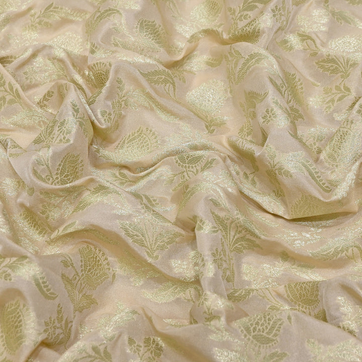Premium Chanderi Paudi Brocade Jaal Fabric | Designer Fabric | 180000-15