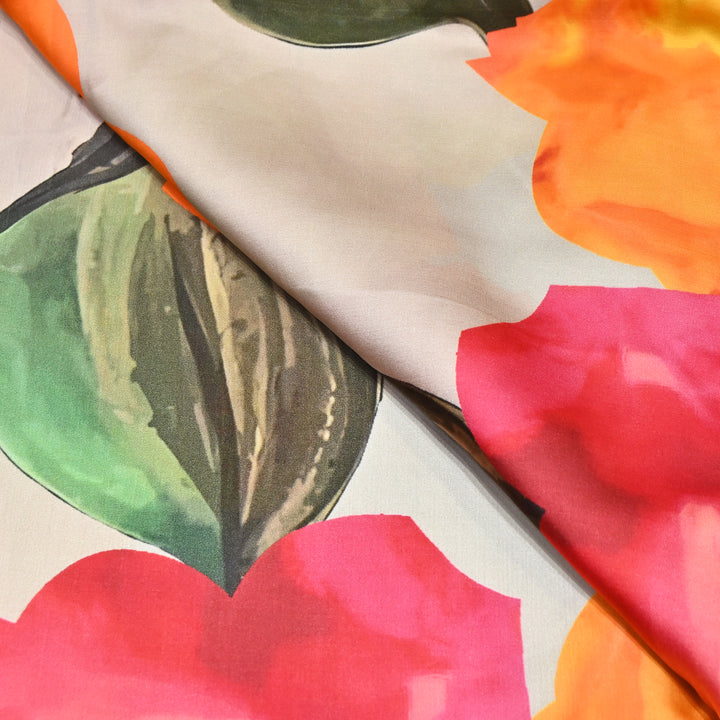 Modal Satin Digital Print Fabric 44" – Soft Luxury Designer Satin Fabric 001416-01